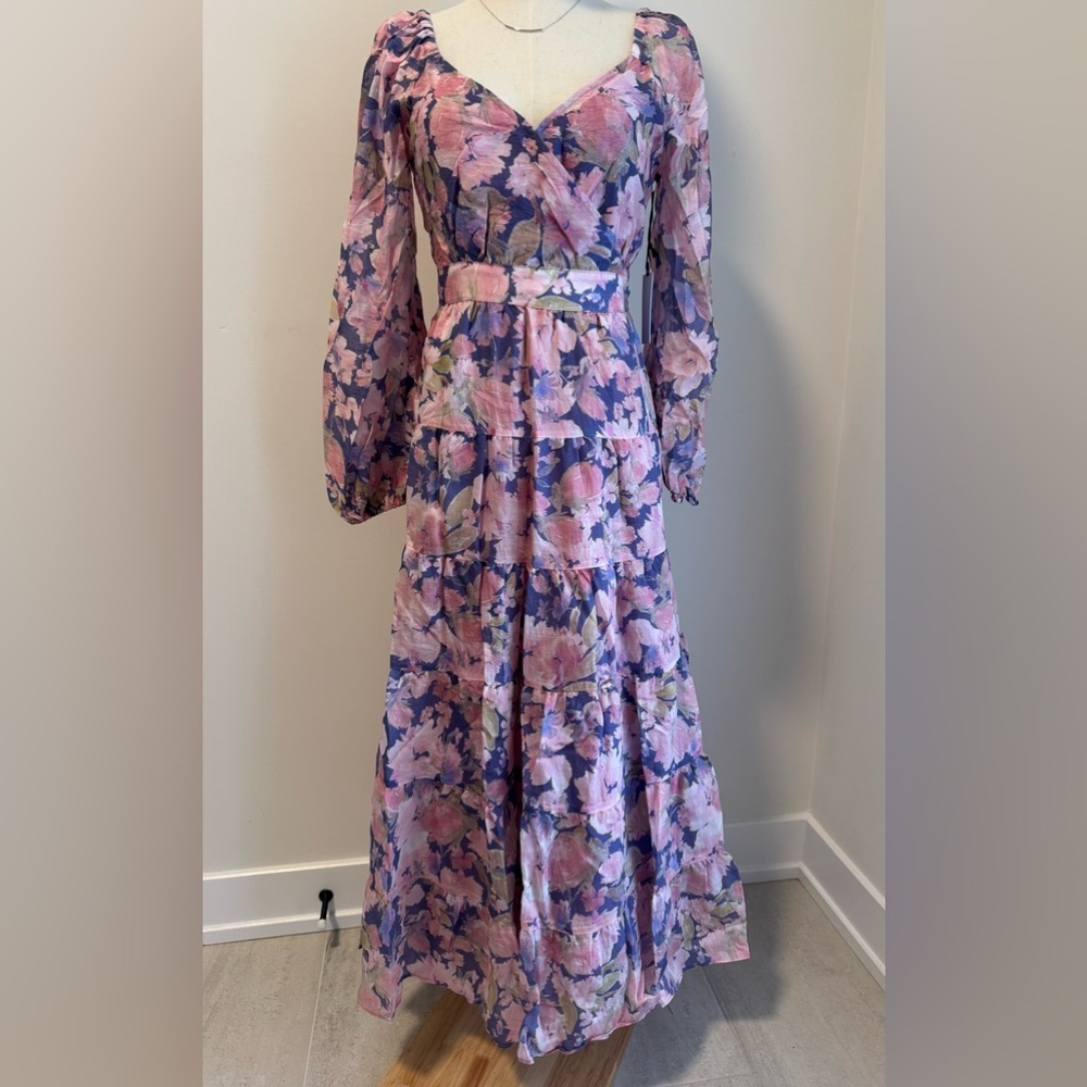 NWT - Astr Floral Maxi Dress in‎ Pink and Purple, Size x-small